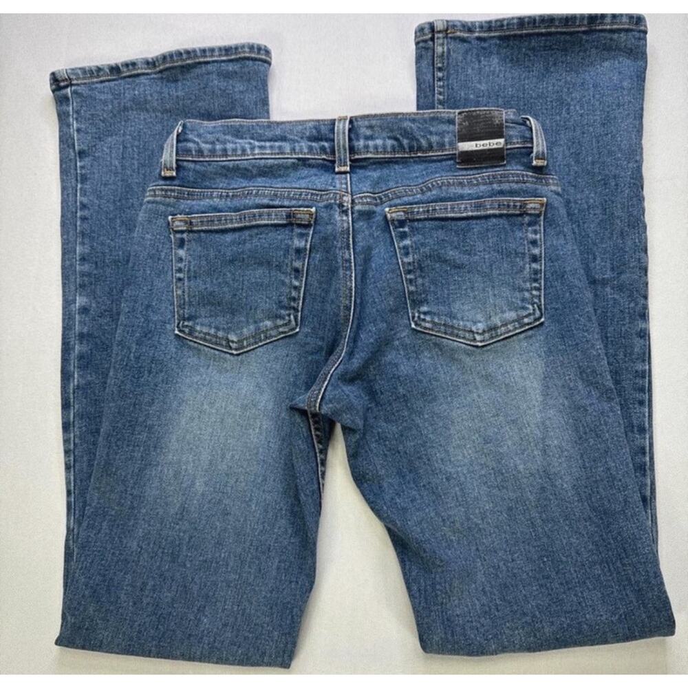 Bebe Jeans Size 28 Made in USA Low Rise Flare Bootcut Denim Y2K - Picture 7 of 7